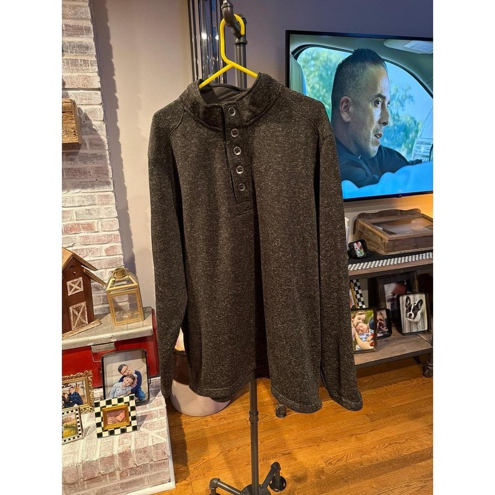 RedHead men's fleece button-placket pullover 2XLT